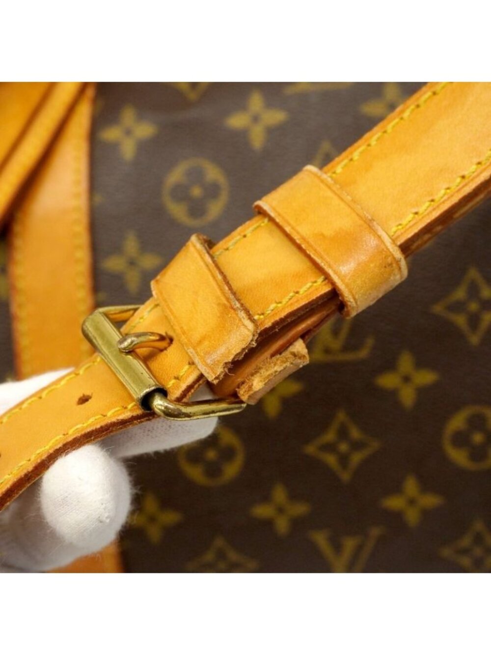 ★SOLD★ Louis Vuitton Boston Bag Monogram Keepall Bandouliere 60 Brown - Picture 9 of 10